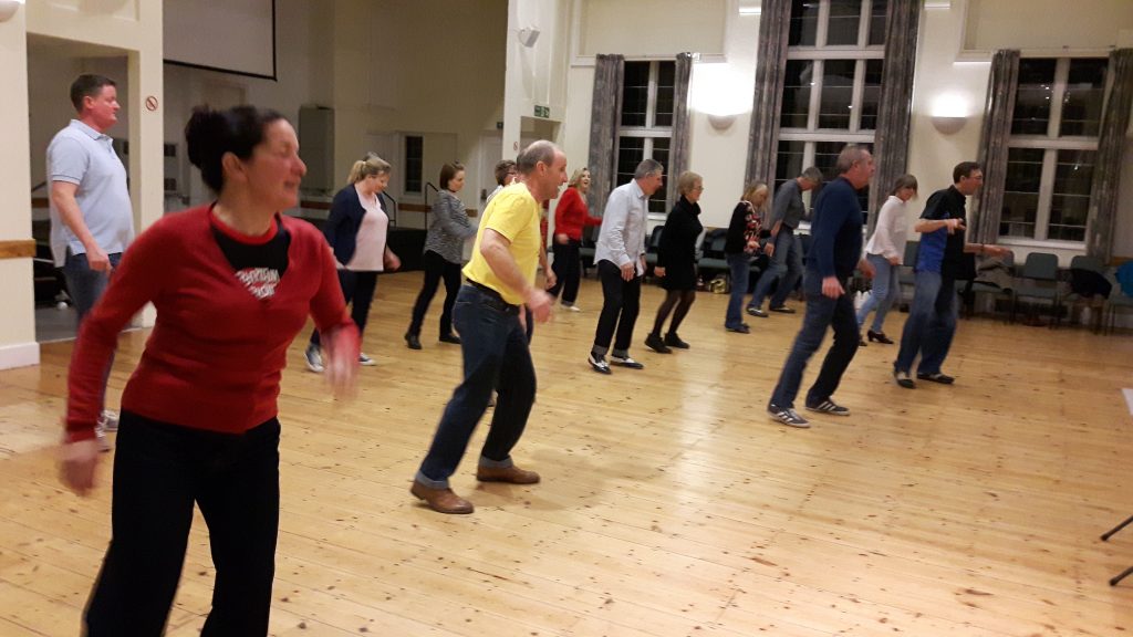 Teaching a lindy Hop class at Goudhurst Kent